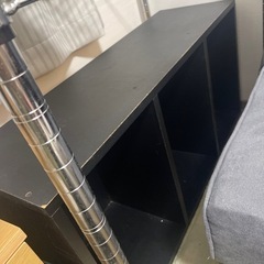 【格安】スチールラック&カラーボックス(黒)の画像