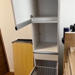 定価3万円　ランドリーラック ホワイト 鏡面仕上げ✨国内生産の画像