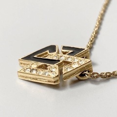 GIVENCHY ジバンシー ネックレス ロゴ ラインストーン ...