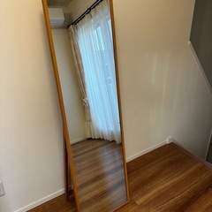 無印　オーク材ミラー 大