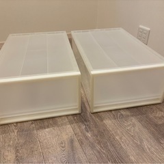 引き取り希望⭐︎無印良品⭐︎ポリプロピレン PP衣装ケースx2個 引き取り希望⭐︎無印良品⭐︎ポリプロピレン PP衣装ケースx2個