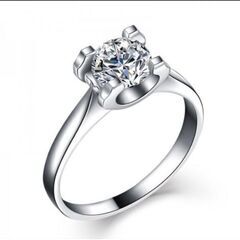 j→→→m43-6/ブリリアントカットダイヤモンドＣＺスクエアデザインリングRDXの画像