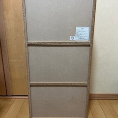 ウッド調　3段カラーボックスの画像