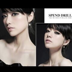 j→→→m43-6/ブリリアント大粒ダイヤモンドＣＺラウンドピアスC＊Bの画像