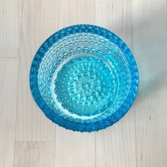 イッタラ　カステヘルミ　キャンドルホルダー　ライトブルー　廃盤　レア　ガラスの画像