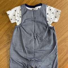 【新品】オーバーオール・Tシャツセット80の画像