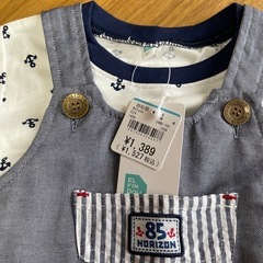【新品】オーバーオール・Tシャツセット80の画像