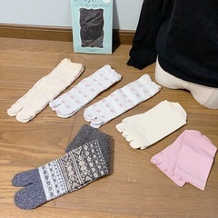 レディース 新品未使用 タイツ 靴下 ニットの画像