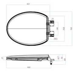 お値下げ【未使用品】普通便座 アサヒ衛陶 WSP161W ホワイトの画像
