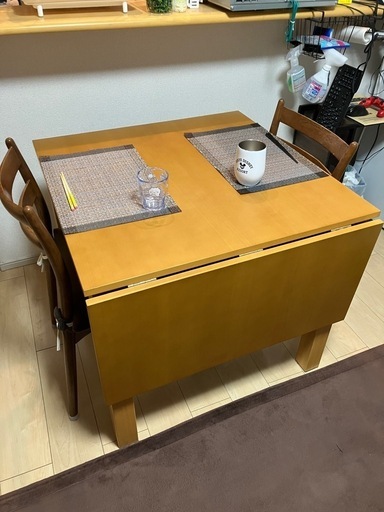 お渡し予定有り　伸長式　ダイニングセット