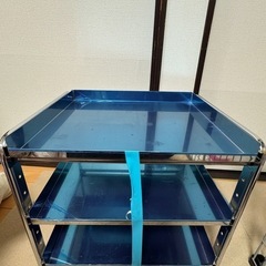 シンク下 スライド ラック 棚3段 幅50cm ステンレス棚 日本製 （ キッチン 隙間 収納 可動棚 燕三条製 ）の画像