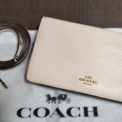 コーチ ショルダーウォレット レディース COACH クリーム