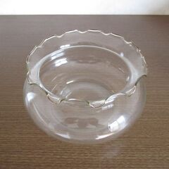 【ガラス器】直径210mm 花瓶の画像