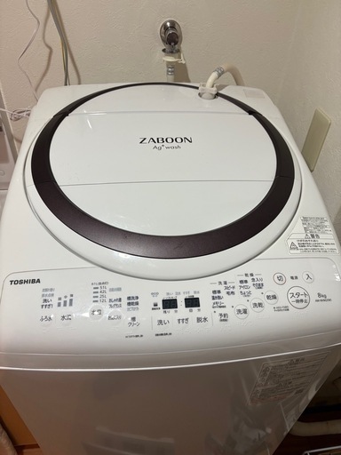 東芝ザブーン 洗濯乾燥機8kg