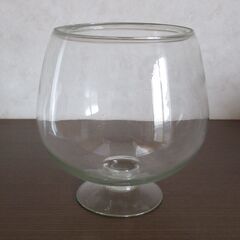【ガラス器】直径225mm 花瓶の画像