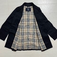 美品 BURBERRY バーバリー ノバチェック ステンカラー ハーフコートの画像