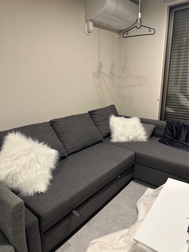 ②IKEA friheten ソファベット グレー