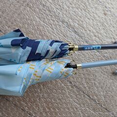 美品☆大人用 雨傘 長傘 レディース 2本セット  amusant sous la pluie(軽い台風骨)他 お洒落の画像