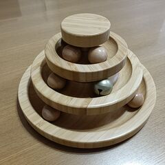 猫　おもちゃ　タワー　コロコロボール　竹製