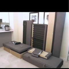 ②IKEA friheten ソファベット グレーの画像