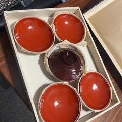 新品！蓋付きお椀5客　骨董品アンティークの画像