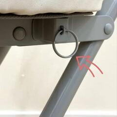 ニトリ 新品 折り畳み 椅子 チェア ボンベイ ホワイトの画像