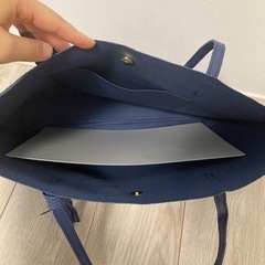 未使用　トートバッグ　ネイビーブルー　の画像