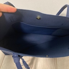 未使用　トートバッグ　ネイビーブルー　の画像
