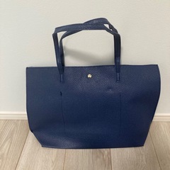 未使用　トートバッグ　ネイビーブルー　の画像