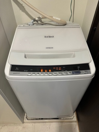 ビートウォッシュ HITACHI BW-V80C 洗濯機 (白)