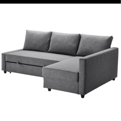 ①IKEA friheten ソファベット グレー 最終値下げの画像