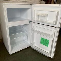 【YAMADA】ヤマダセレクト ノンフロン冷凍冷蔵庫 2ドア 2021年製 YRZ-C09H1 87L 冷蔵61L 冷凍26L 動作確認済 生活家電 中古 Y1200の画像