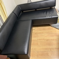 昇降式テーブル　ウォルナット色　の画像