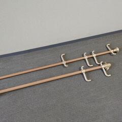 最終値下げ/ドリームハンガー ワンタッチ式突っ張りポールハンガー WJ-020 総耐荷重50kg 高さ170-280cm 突っ張り棒 ナチュラルカラーの画像