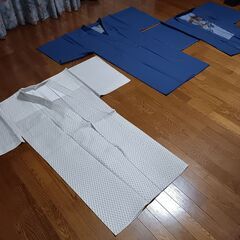 男子ウール着物2枚と羽織１枚の画像