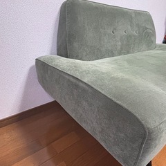 2人掛けソファ　グリーンの画像