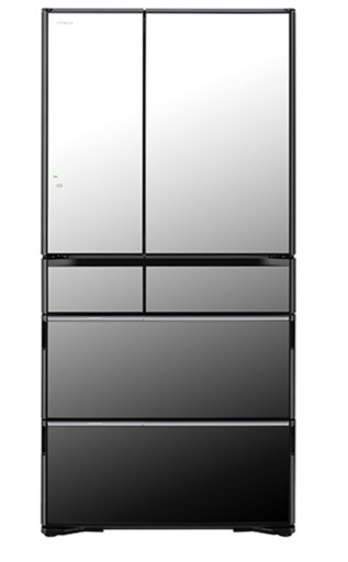 日立冷凍冷蔵庫：6ドア 定格内容積735L（R-WX74J）クリスタルミラー
