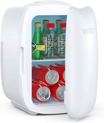 ミニ冷蔵庫 Ninonly 0~65℃ 小型冷温庫 6L 車載冷蔵庫 小型 冷温庫 化粧品 小型でポータブル 家庭 車載 保温 保冷 2電源式 便利な携帯式 コンパクト 日本語説明書