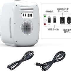 ミニ冷蔵庫 Ninonly 0~65℃ 小型冷温庫 6L 車載冷蔵庫 小型 冷温庫 化粧品 小型でポータブル 家庭 車載 保温 保冷 2電源式 便利な携帯式 コンパクト 日本語説明書の画像