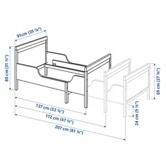 IKEA キッズベッドSUNDVIK スンドヴィーク 130-200cm 東京の画像