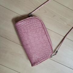 美品　エナメル　ピンクショルダー