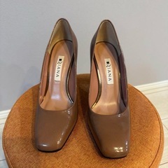 DIANA ブラウン オープントゥ ハイヒール　21.5cm