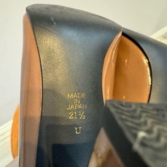 DIANA ブラウン オープントゥ ハイヒール　21.5cmの画像