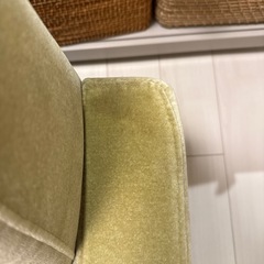 ミッドセンチュリー レトロストライプデザイン2人掛けソファの画像