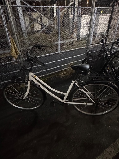 白い自転車