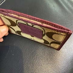 coach カード入れオシャレむらさき名刺入れの画像