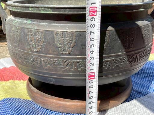 青銅の火鉢 コレクション 青銅火鉢 手炙り 大型