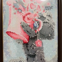 障害者アート ダイヤモンドアート完成品の画像