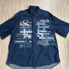 HARDY AMIES SPORT 半袖デニムシャツ LL 半袖...