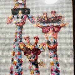 障害者アート ダイヤモンドアート完成品の画像